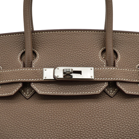 HERMES BIRKIN 30 ETOUPE TOGO HAND BAG 2009 SQUARE M PALLADIUM HARDWARE 90333709