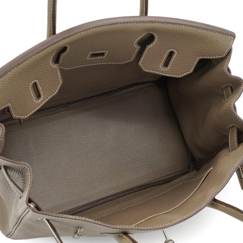 HERMES BIRKIN 30 ETOUPE TOGO HAND BAG 2009 SQUARE M PALLADIUM HARDWARE 90335147