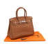 HERMES BIRKIN 30 GOLD TAURILLON CLEMENCE HAND BAG 2011 SQUARE O PALLADIUM HARDWARE 90341280
