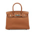 HERMES BIRKIN 30 GOLD TAURILLON CLEMENCE HAND BAG 2011 SQUARE O PALLADIUM HARDWARE 90341280
