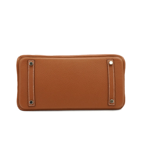 HERMES BIRKIN 30 GOLD TAURILLON CLEMENCE HAND BAG 2011 SQUARE O PALLADIUM HARDWARE 90341280