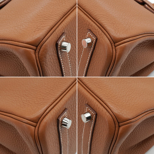 HERMES BIRKIN 30 GOLD TAURILLON CLEMENCE HAND BAG 2011 SQUARE O PALLADIUM HARDWARE 90341280