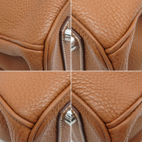 HERMES BIRKIN 30 GOLD TOGO HAND BAG 2006 SQUARE J PALLADIUM HARDWARE MARKED STAR 90343620