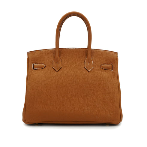 HERMES BIRKIN 30 GOLD TOGO HAND BAG 2015 T STAMP GOLD HARDWARE 90333180