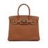 HERMES BIRKIN 30 GOLD TOGO HAND BAG 2018 C STAMP PALLADIUM HARDWARE 90338770