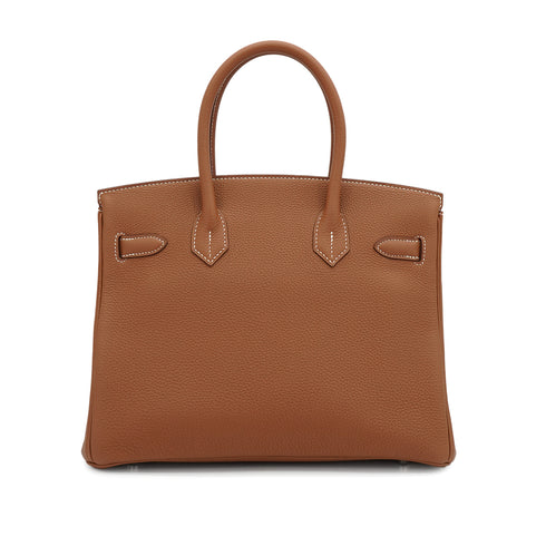 HERMES BIRKIN 30 GOLD TOGO HAND BAG 2018 C STAMP PALLADIUM HARDWARE 90338770