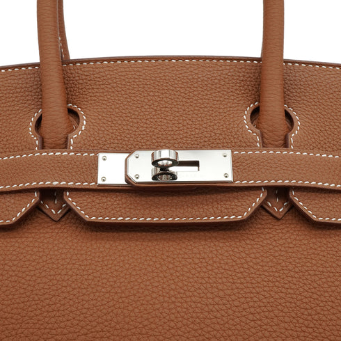 HERMES BIRKIN 30 GOLD TOGO HAND BAG 2018 C STAMP PALLADIUM HARDWARE 90338770