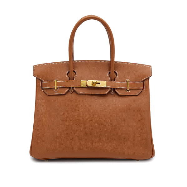 HERMES BIRKIN 30 GOLD VEAU EPSOM HAND BAG 2006 SQUARE J GOLD HARDWARE 90324623