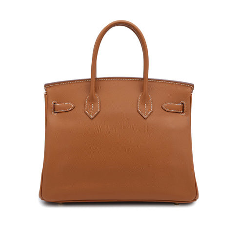 HERMES BIRKIN 30 GOLD VEAU EPSOM HAND BAG 2006 SQUARE J GOLD HARDWARE 90324623