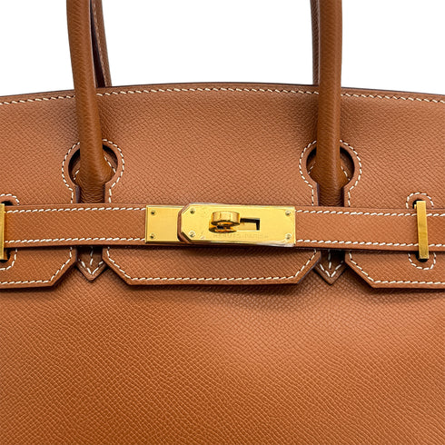 HERMES BIRKIN 30 GOLD VEAU EPSOM HAND BAG 2006 SQUARE J GOLD HARDWARE 90324623