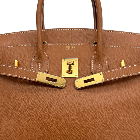HERMES BIRKIN 30 GOLD VEAU EPSOM HAND BAG 2006 SQUARE J GOLD HARDWARE 90324623