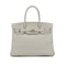 HERMES BIRKIN 30 GRIS PERLE VEAU TADELAKT HAND BAG 2014 SQUARE R GUILLOCHE HARDWARE 90322785