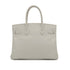 HERMES BIRKIN 30 GRIS PERLE VEAU TADELAKT HAND BAG 2014 SQUARE R GUILLOCHE HARDWARE 90322785