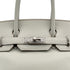 HERMES BIRKIN 30 GRIS PERLE VEAU TADELAKT HAND BAG 2014 SQUARE R GUILLOCHE HARDWARE 90322785