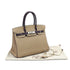 HERMES BIRKIN 30 GRIS TOURTERELLE VIOLET TOGO HAND BAG 2008 SQUARE L STAMP PALLADIUM HARDWARE 90349373