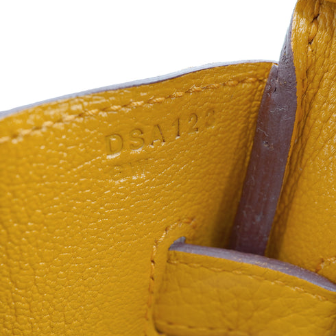 HERMES BIRKIN 30 JAUNE AMBRE TAURILLON CLEMENCE HAND BAG 2019 D STAMP GOLD HARDWARE 90341434