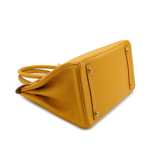 HERMES BIRKIN 30 JAUNE AMBRE TAURILLON CLEMENCE HAND BAG 2019 D STAMP GOLD HARDWARE 90341434