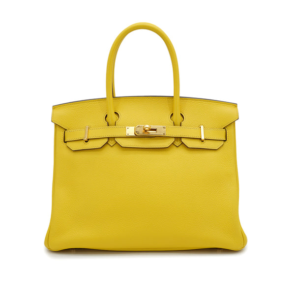 HERMES BIRKIN 30 JAUNE DE NAPLES TAURILLON NOVILLO HAND BAG 2019 D STAMP GOLD HARDWARE 90331366