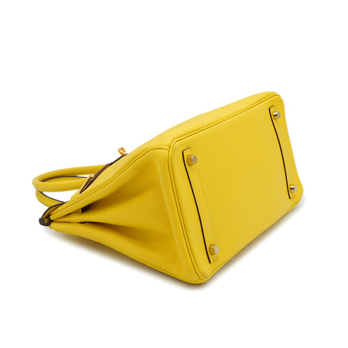 HERMES BIRKIN 30 JAUNE DE NAPLES TAURILLON NOVILLO HAND BAG 2019 D STAMP GOLD HARDWARE 90331366