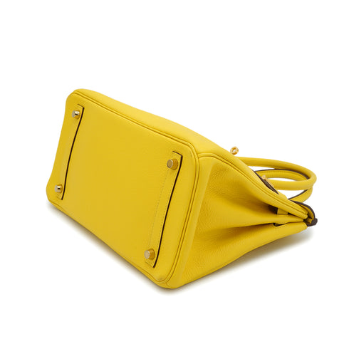 HERMES BIRKIN 30 JAUNE DE NAPLES TAURILLON NOVILLO HAND BAG 2019 D STAMP GOLD HARDWARE 90331366