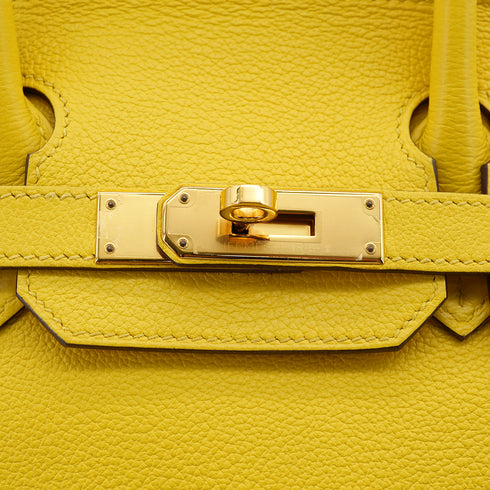 HERMES BIRKIN 30 JAUNE DE NAPLES TAURILLON NOVILLO HAND BAG 2019 D STAMP GOLD HARDWARE 90331366