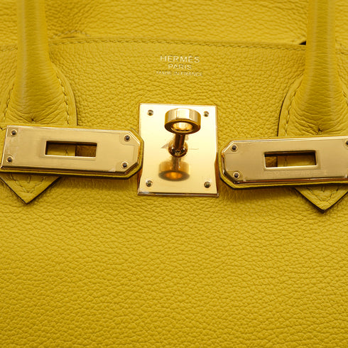 HERMES BIRKIN 30 JAUNE DE NAPLES TAURILLON NOVILLO HAND BAG 2019 D STAMP GOLD HARDWARE 90331366
