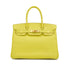 HERMES BIRKIN 30 LIME VEAU EPSOM HAND BAG 2011 SQUARE O GOLD HARDWARE 90339827