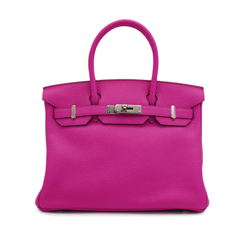 HERMES BIRKIN 30 MAGNOLIA TAURILLON CLEMENCE HAND BAG 2018 C STAMP PALLADIUM HARDWARE 90334137