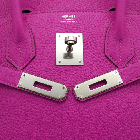 HERMES BIRKIN 30 MAGNOLIA TAURILLON CLEMENCE HAND BAG 2018 C STAMP PALLADIUM HARDWARE 90334137