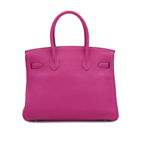 HERMES BIRKIN 30 MAGNOLIA TAURILLON CLEMENCE HAND BAG 2018 C STAMP PALLADIUM HARDWARE 90334138