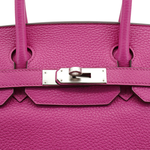 HERMES BIRKIN 30 MAGNOLIA TAURILLON CLEMENCE HAND BAG 2018 C STAMP PALLADIUM HARDWARE 90334138
