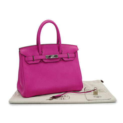 HERMES BIRKIN 30 MAGNOLIA TOGO HAND BAG 2017 A STAMP PALLADIUM HARDWARE 90333185
