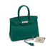 HERMES BIRKIN 30 MALACHITE VEAU EPSOM HAND BAG 2013 SQUARE Q PALLADIUM HARDWARE 90348541