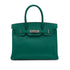 HERMES BIRKIN 30 MALACHITE VEAU EPSOM HAND BAG 2013 SQUARE Q PALLADIUM HARDWARE 90348541