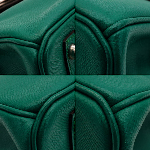 HERMES BIRKIN 30 MALACHITE VEAU EPSOM HAND BAG 2013 SQUARE Q PALLADIUM HARDWARE 90348541