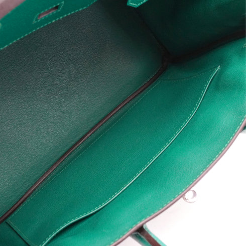 HERMES BIRKIN 30 MALACHITE VEAU EPSOM HAND BAG 2013 SQUARE Q PALLADIUM HARDWARE 90348541