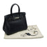 HERMES BIRKIN 30 NAVY BLUE LISSE HAND BAG 2001 SQUARE E PALLADIUM HARDWARE 90342736