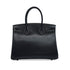 HERMES BIRKIN 30 NAVY BLUE LISSE HAND BAG 2001 SQUARE E PALLADIUM HARDWARE 90342736