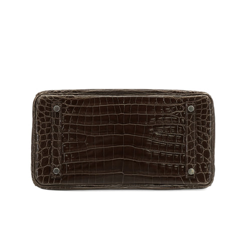 HERMES BIRKIN 30 ORIGAN CROCODILE NILOTICUS HAND BAG 2016 X STAMP PALLADIUM HARDWARE 90348402