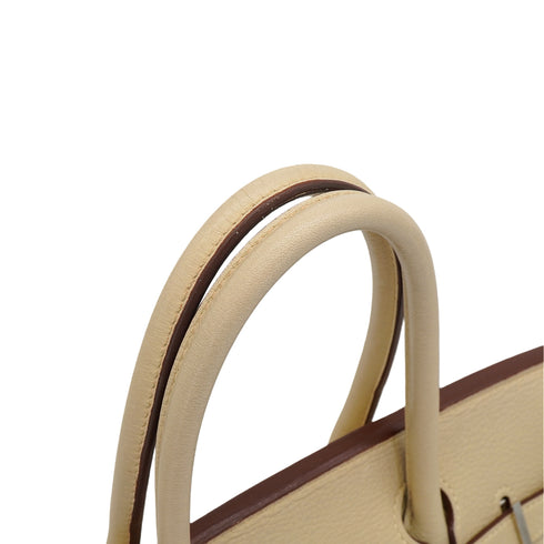 HERMES BIRKIN 30 PARCHEMIN TAURILLON CLEMENCE HAND BAG 2008 SQUARE L PALLADIUM HARDWARE 90349832