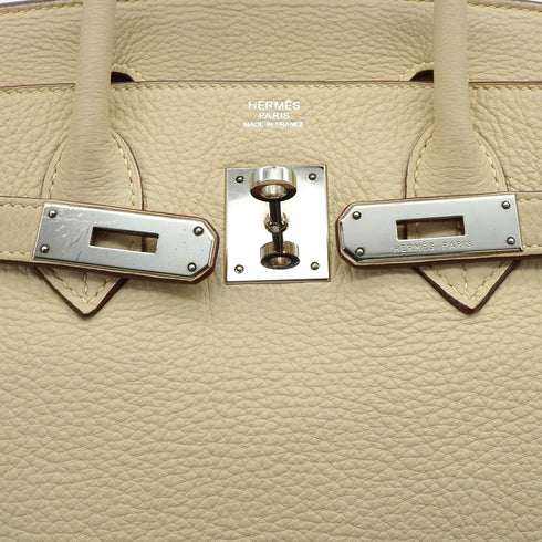 HERMES BIRKIN 30 PARCHEMIN TAURILLON CLEMENCE HAND BAG 2008 SQUARE L PALLADIUM HARDWARE 90349832