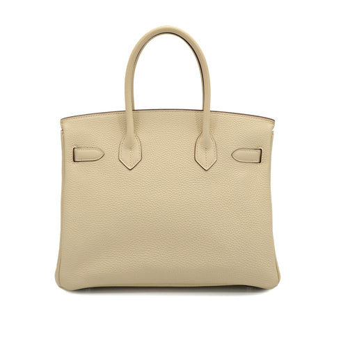 HERMES BIRKIN 30 PARCHEMIN TOGO HAND BAG 2008 SQUARE L PALLADIUM HARDWARE 90334261