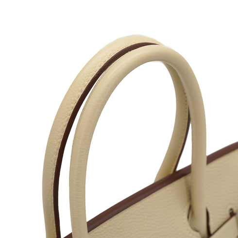 HERMES BIRKIN 30 PARCHEMIN TOGO HAND BAG 2008 SQUARE L PALLADIUM HARDWARE 90334261