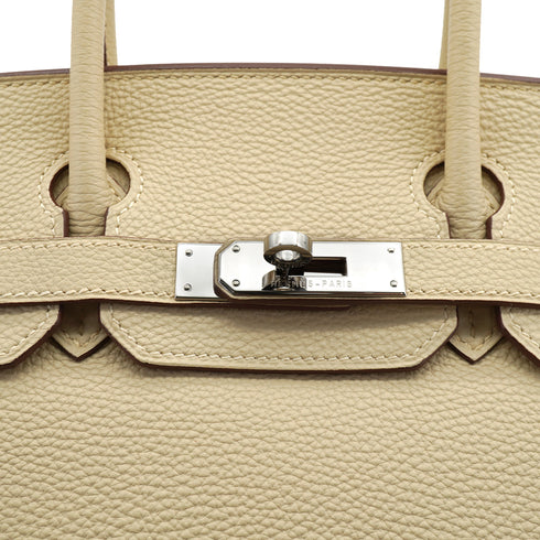 HERMES BIRKIN 30 PARCHEMIN TOGO HAND BAG 2008 SQUARE L PALLADIUM HARDWARE 90334261