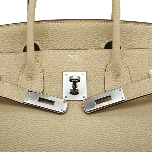 HERMES BIRKIN 30 PARCHEMIN TOGO HAND BAG 2008 SQUARE L PALLADIUM HARDWARE 90334261