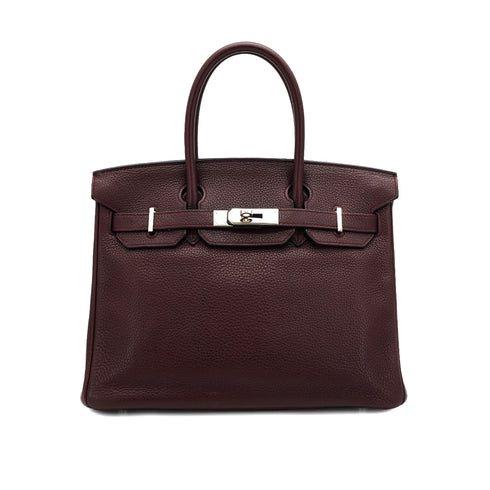 HERMES BIRKIN 30 PRUNE TOGO HAND BAG 2008 SQUARE L PALLADIUM HARDWARE 90334129