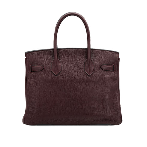 HERMES BIRKIN 30 PRUNE TOGO HAND BAG 2008 SQUARE L PALLADIUM HARDWARE 90334129