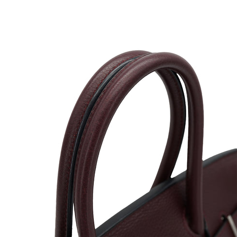 HERMES BIRKIN 30 PRUNE TOGO HAND BAG 2008 SQUARE L PALLADIUM HARDWARE 90334129
