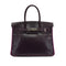 HERMES BIRKIN 30 RAISIN CYCLAMEN BOX CALF HAND BAG 2004 SQUARE H PALLADIUM HARDWARE 90326774