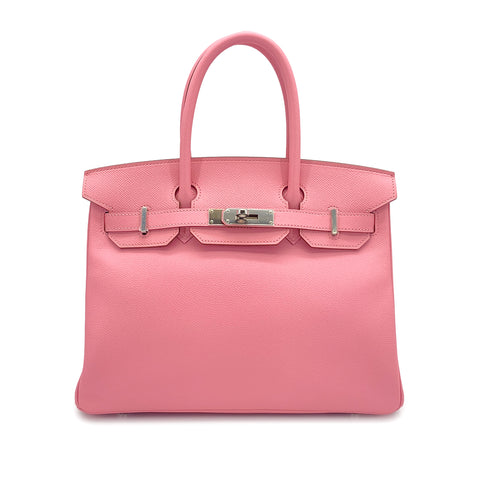 HERMES BIRKIN 30 ROSE CONFETTI VEAU EPSOM HAND BAG 2015 T STAMP PALLADIUM HARDWARE 90326206
